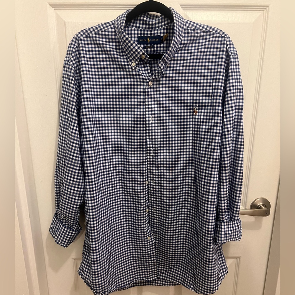 Ralph lauren checkered Oxford shirt